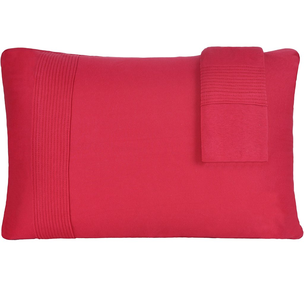 Jogo de Fronhas Bella Cama Malha 100% Algodão 50x70cm Vermelho Jogo de Fronhas Bella Cama Malha 100% Algodão 50x70cm Vermelho
