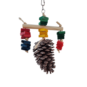 Pinha com Pêndulo Colorido Triplo Real Brinquedos Pet - Único Pinha com Pêndulo Colorido Triplo Real Brinquedos Pet - Único