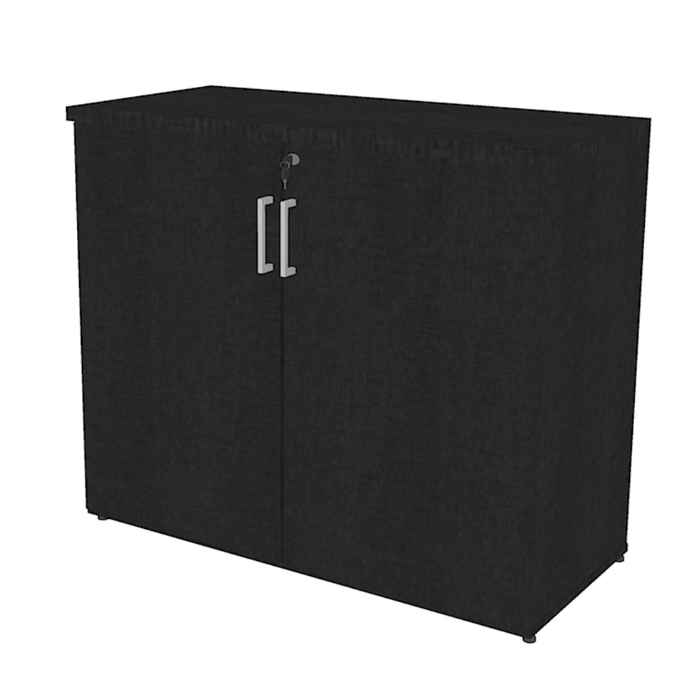 Armário de Escritório KitCubos 2 PT Preto 75 cm Armário de Escritório KitCubos 2 PT Preto 75 cm