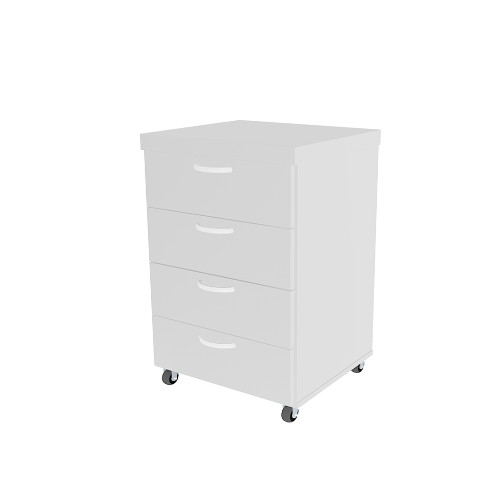 Gaveteiro Natus 4 GV Branco Gaveteiro Natus 4 GV Branco