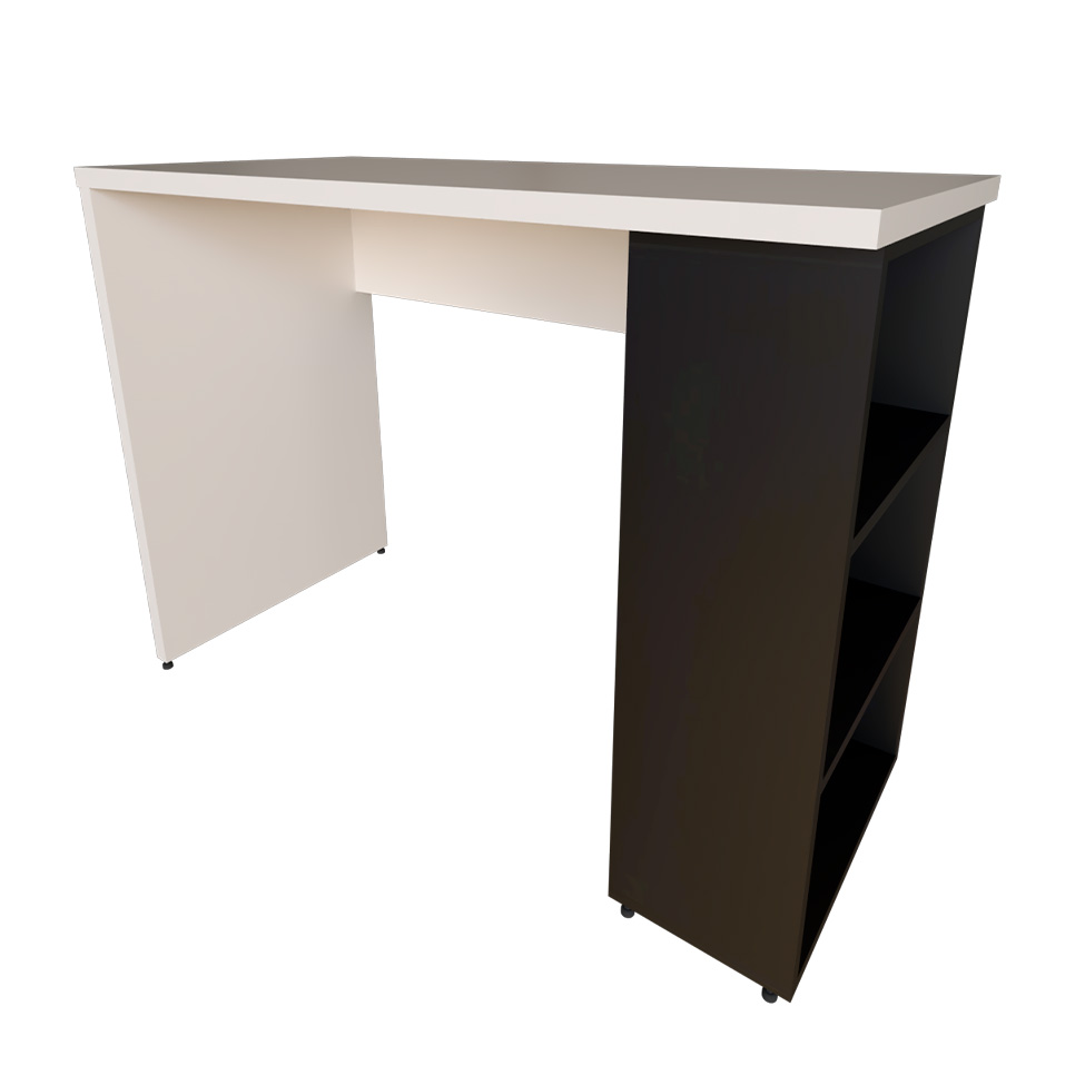 Escrivaninha Corp Branca e Preta 110 cm Escrivaninha Corp Branca e Preta 110 cm