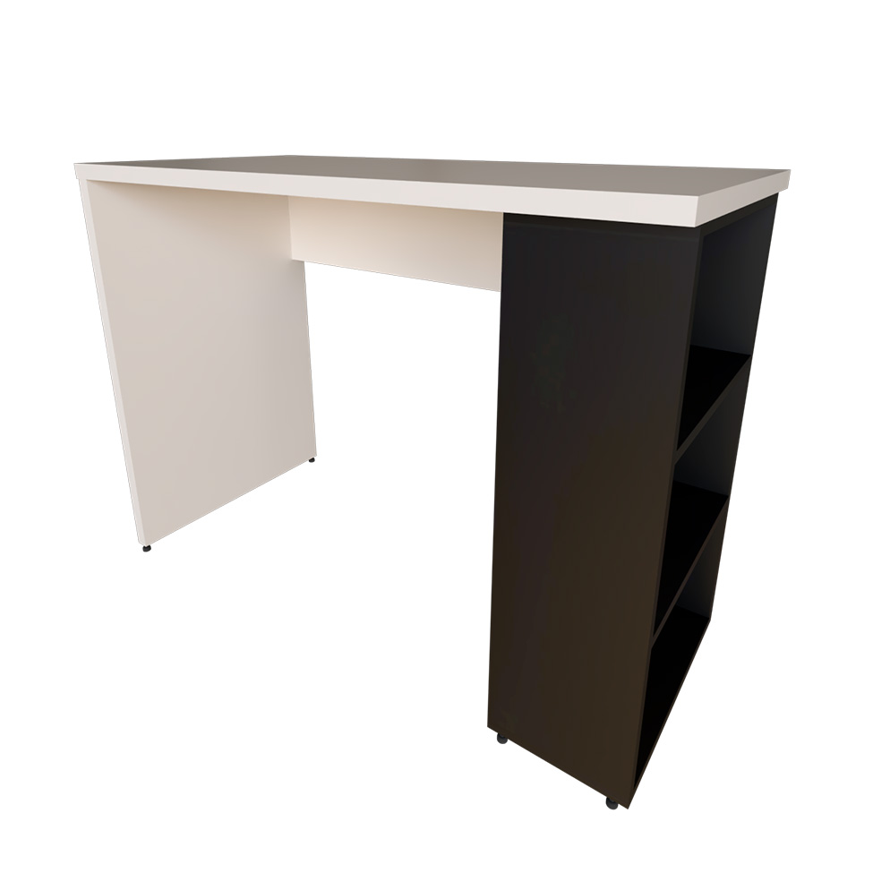 Escrivaninha Corp Branca e Preta 90 cm Escrivaninha Corp Branca e Preta 90 cm