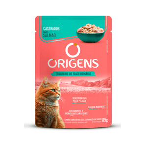 Ração Úmida Origens Gatos Castrados Salmão - 85 g Ração Úmida Origens Gatos Castrados Salmão - 85 g