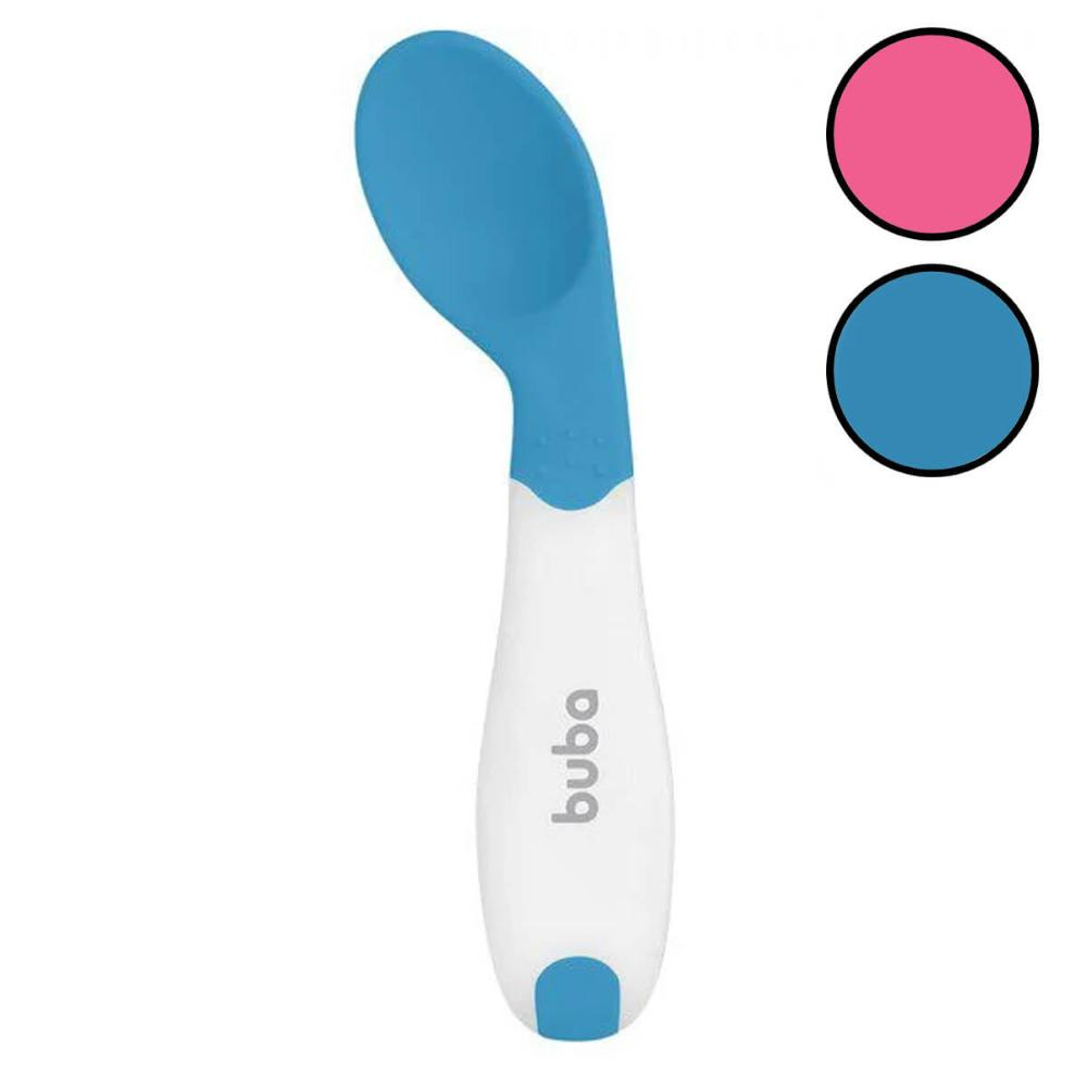 Colher de Treinamento em Silicone Termossensível Buba Talher Infantil em Cores Sortidas Colher de Treinamento em Silicone Termossensível Buba Talher Infantil em Cores Sortidas