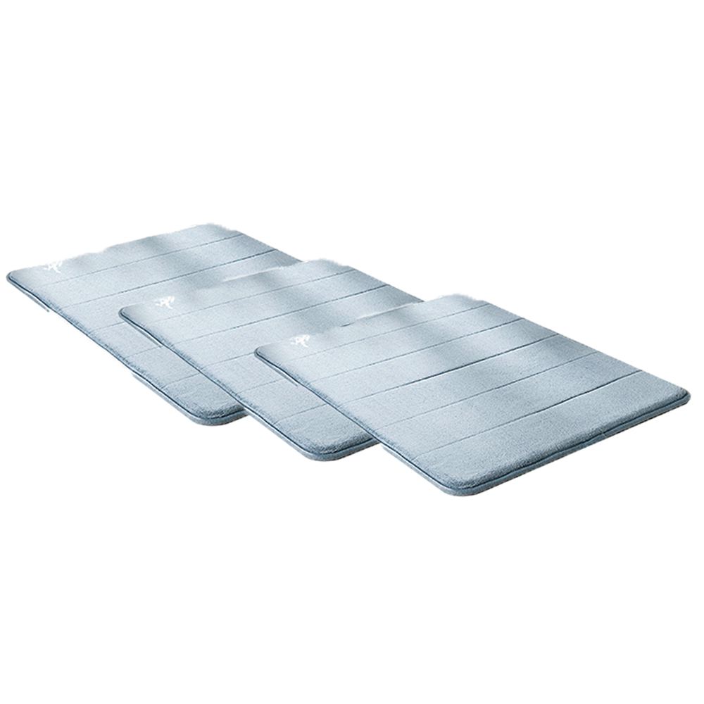 Kit Tapete De Banheiro Super Soft 60 x 40 Azul Camesa 3 peças Kit Tapete De Banheiro Super Soft 60 x 40 Azul Camesa 3 peças
