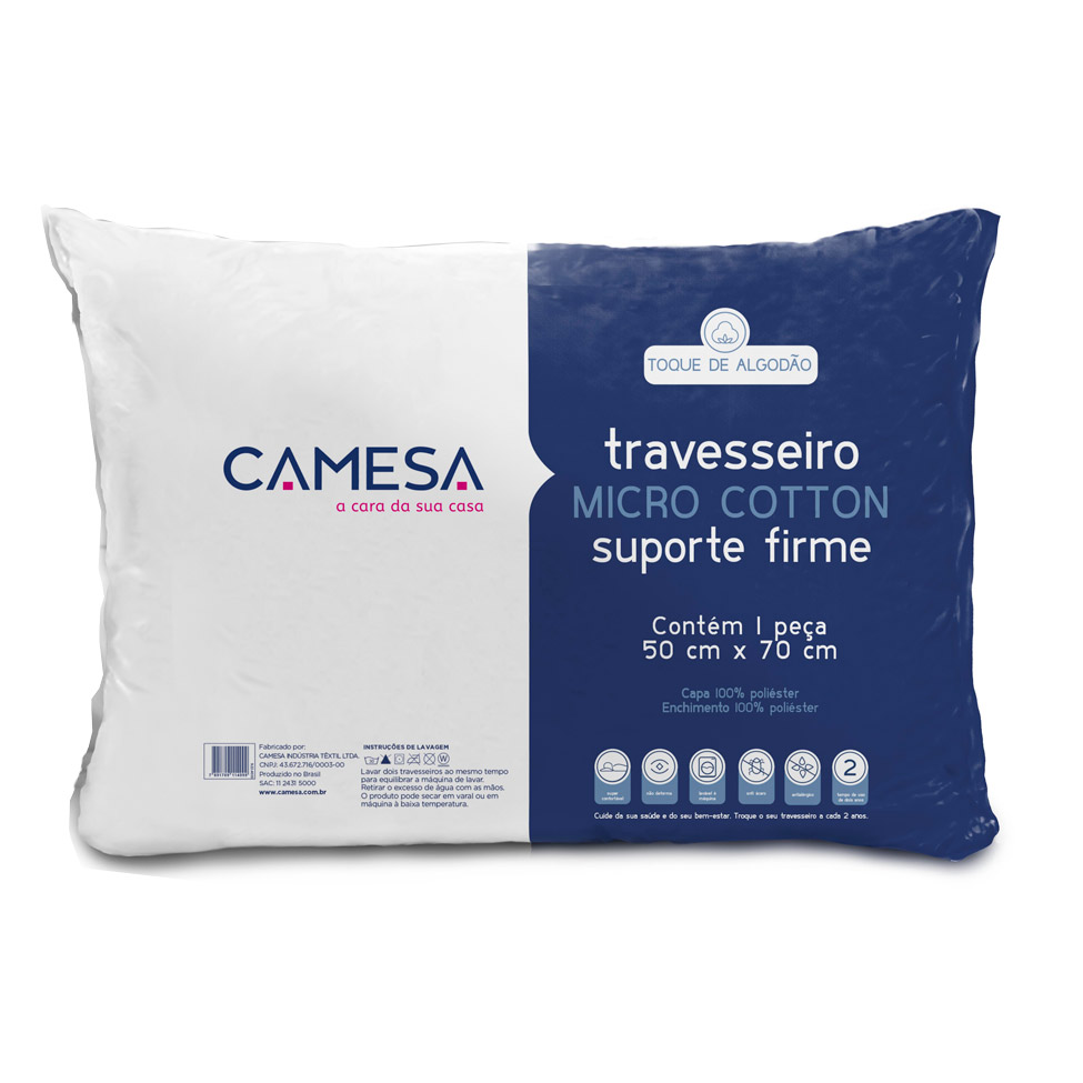 Travesseiro Micro Cotton I Branco Travesseiro Micro Cotton I Branco