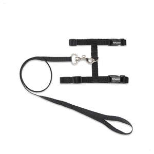 Peitoral H com Guia para Gatos Tchucoo Preto - Único Peitoral H com Guia para Gatos Tchucoo Preto - Único