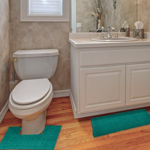 Kit Tapete Banheiro E Privada Remix 60x40-40x40 Verde Camesa Kit Tapete Banheiro E Privada Remix 60x40-40x40 Verde Camesa