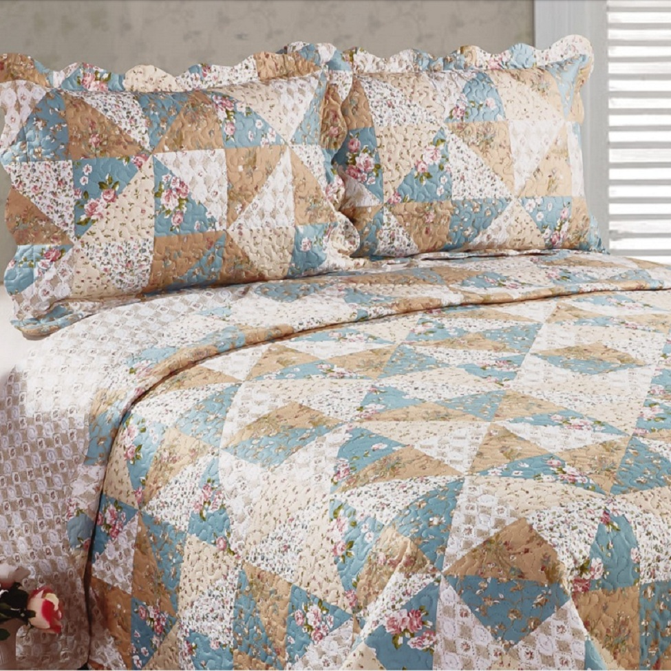 Colcha Queen 3 Peças Patchwork Evolution Amelie Colcha Queen 3 Peças Patchwork Evolution Amelie