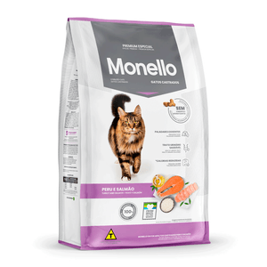 Ração Monello Gatos Adultos Castrados Peru e Salmão Ração Monello Gatos Adultos Castrados Peru e Salmão