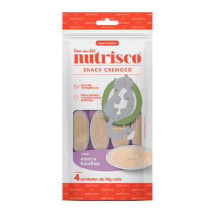 Petisco Cremoso Nutrisco para Gatos Atum e Bacalhau - 56 g Petisco Cremoso Nutrisco para Gatos Atum e Bacalhau - 56 g