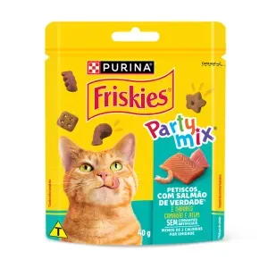 Petisco Friskies Party Mix Salmão - 40 g Petisco Friskies Party Mix Salmão - 40 g
