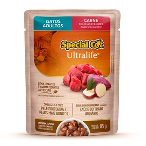 Ração Úmida Special Cat Ultralife Gatos Adultos Carne - 85 g Ração Úmida Special Cat Ultralife Gatos Adultos Carne - 85 g
