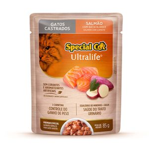 Ração Úmida Special Cat Ultralife Gatos Castrados Salmão - 85 g Ração Úmida Special Cat Ultralife Gatos Castrados Salmão - 85 g