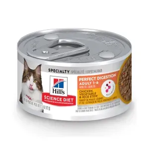 Ração Úmida Hill's Science Diet Digestão Perfeita para Gatos Adultos Sabor Frango e Vegetais - 82 g Ração Úmida Hill's Science Diet Digestão Perfeita para Gatos Adultos Sabor Frango e Vegetais - 82 g
