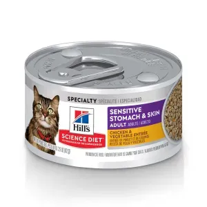 Ração Úmida Hill's Science Diet Pele Sensível para Gatos Adultos Sabor Frango e Vegetais - 82 g Ração Úmida Hill's Science Diet Pele Sensível para Gatos Adultos Sabor Frango e Vegetais - 82 g