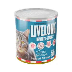Ração Úmida Natural para Gatos Livelong Yummy Sea Food Delícias do Mar Ração Úmida Natural para Gatos Livelong Yummy Sea Food Delícias do Mar