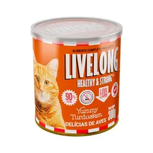 Ração Úmida Natural para Gatos Livelong Yummy Turducken Delícias de Aves Ração Úmida Natural para Gatos Livelong Yummy Turducken Delícias de Aves