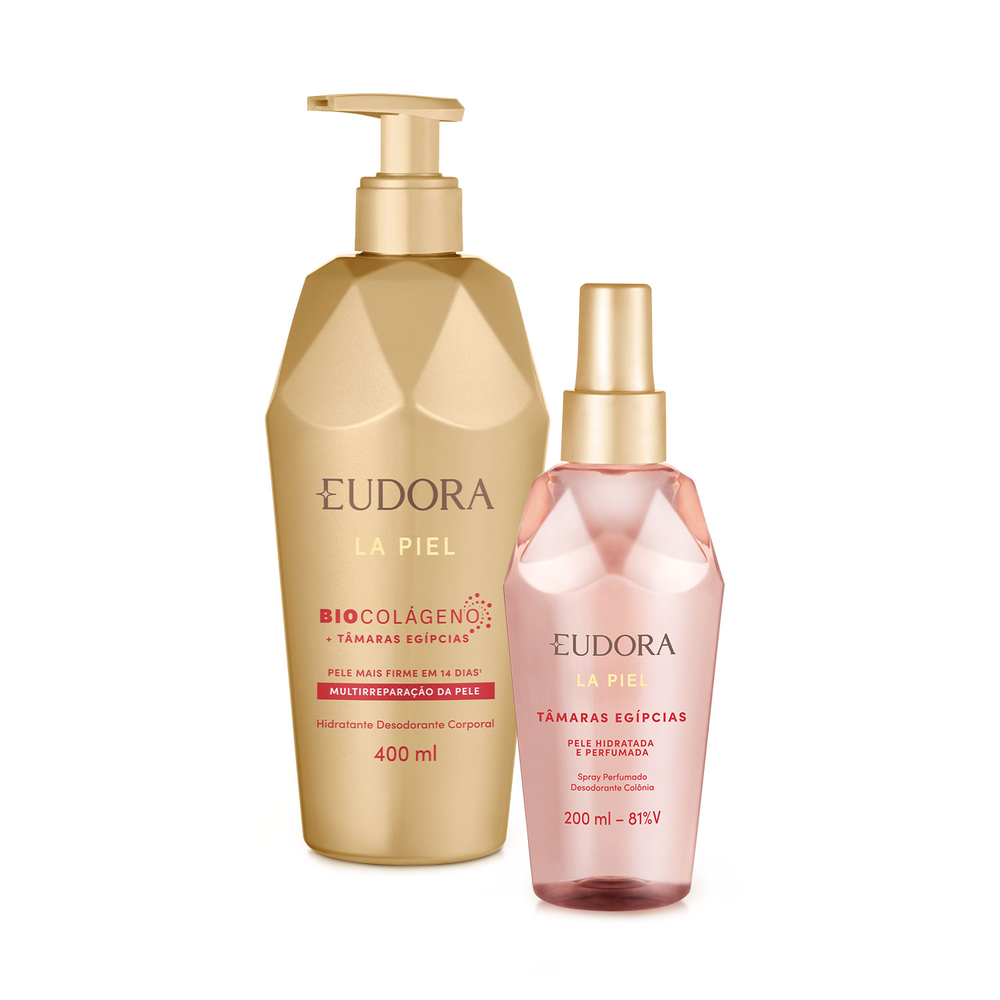 Combo La Piel Tâmaras Egípcias: Loção Corporal 400ml + Spray Perfumado 200ml