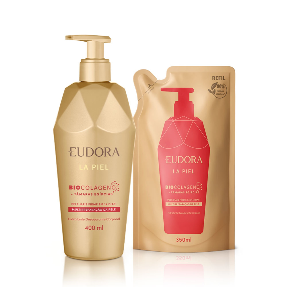 Combo La Piel Tâmaras Egípcias: Hidratante Desodorante Corporal 400ml + Refil Hidratante Desodorante Corporal 350ml