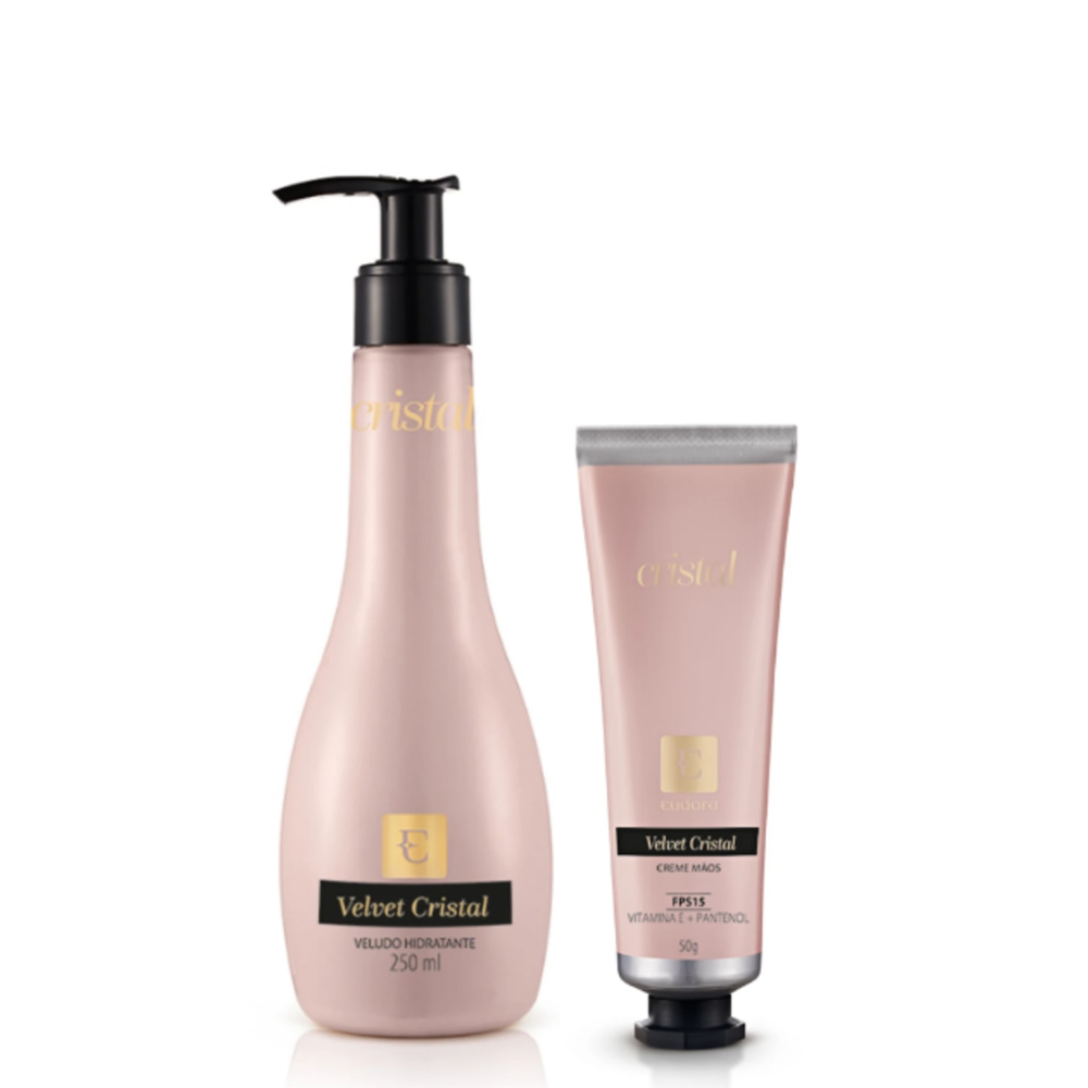 Kit Velvet Cristal Loção Hidratante + Creme para mãos Kit Velvet Cristal Loção Hidratante + Creme para mãos