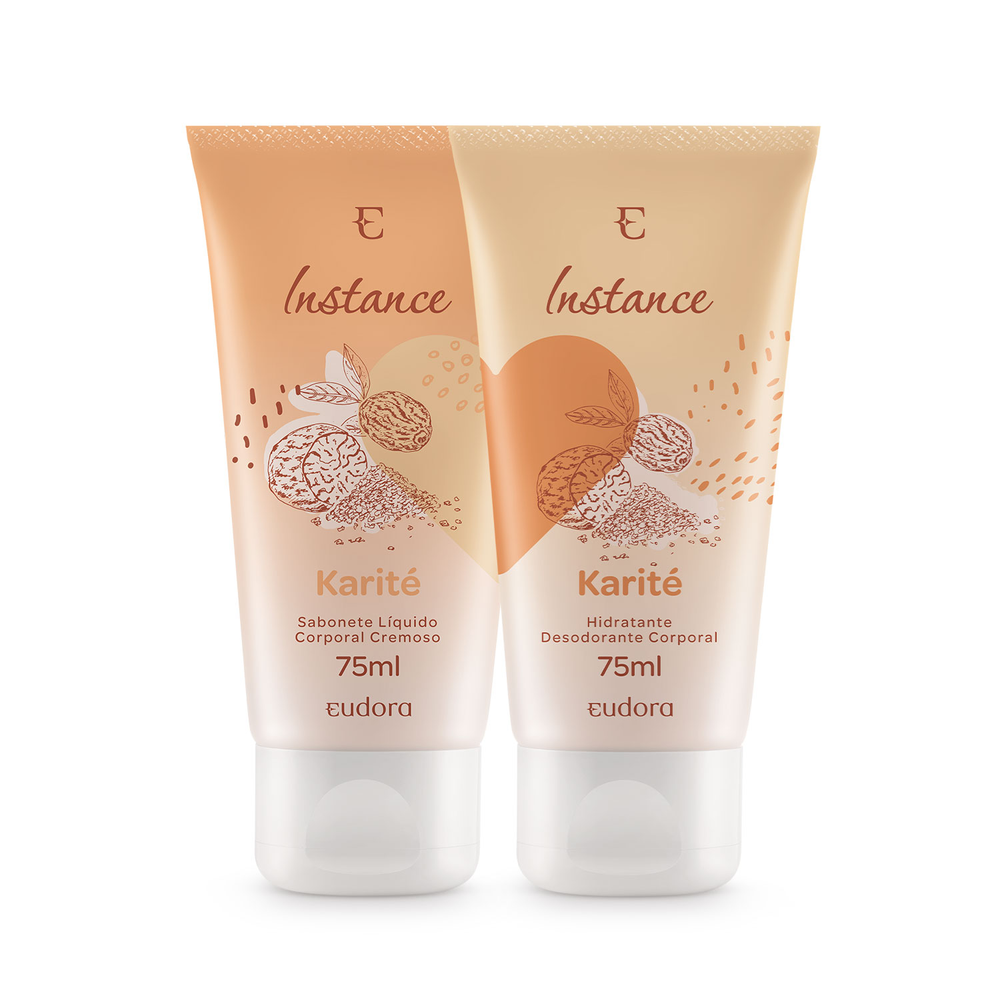 Combo Cuidados com a Pele Instance: Loção Corporal 75ml + Sabonete Líquido 75ml Combo Cuidados com a Pele Instance: Loção Corporal 75ml + Sabonete Líquido 75ml