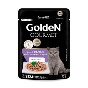 Ração Úmida Golden Gourmet Gatos Filhotes Frango - 70 g Ração Úmida Golden Gourmet Gatos Filhotes Frango - 70 g