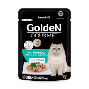 Ração Úmida Golden Gourmet Gatos Castrados Frango - 70 g Ração Úmida Golden Gourmet Gatos Castrados Frango - 70 g