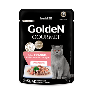 Ração Úmida Golden Gourmet Gatos Adultos Frango - 70 g Ração Úmida Golden Gourmet Gatos Adultos Frango - 70 g