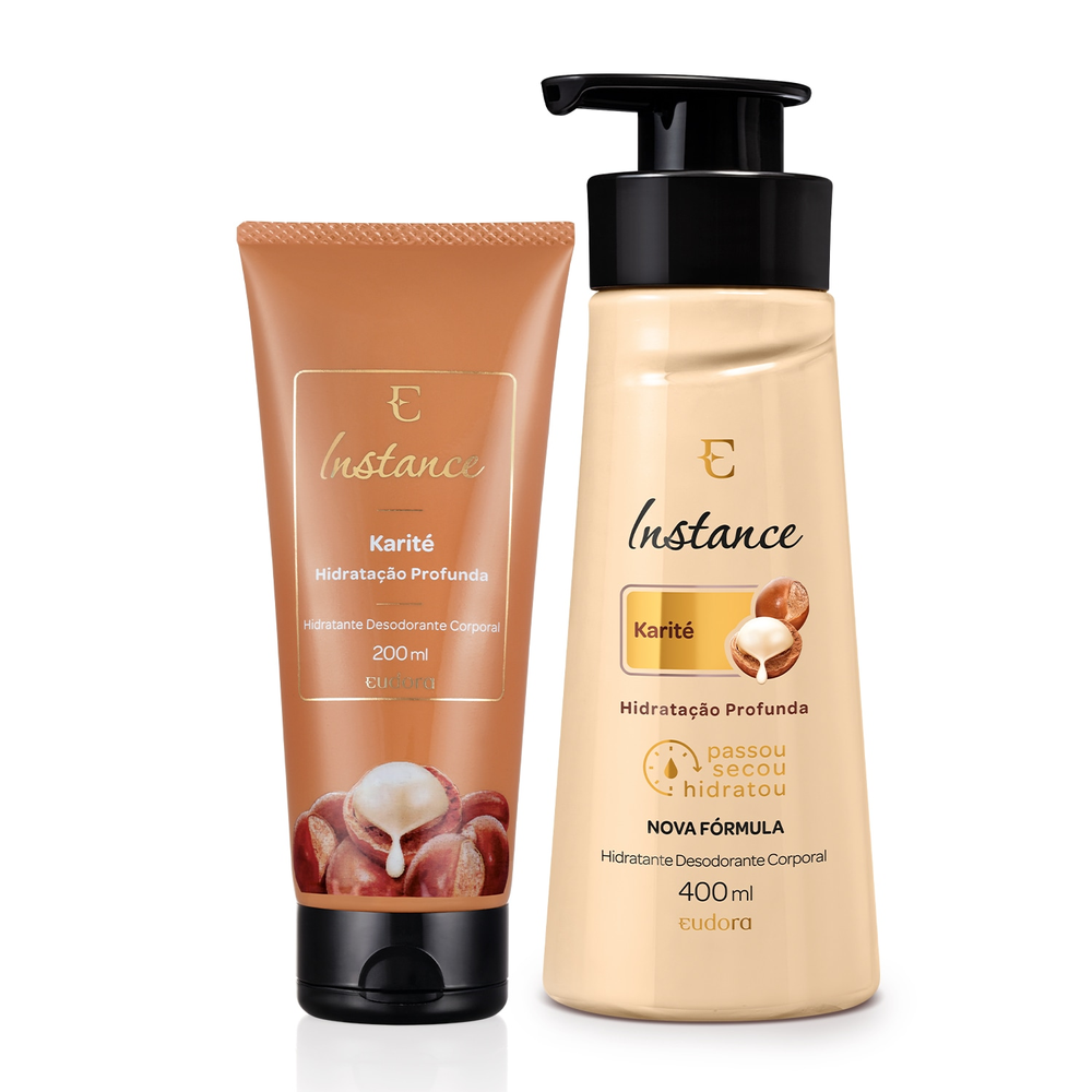 Combo Hidratante Instance Karité: Hidratante 400ml + Hidratante 200ml Combo Hidratante Instance Karité: Hidratante 400ml + Hidratante 200ml