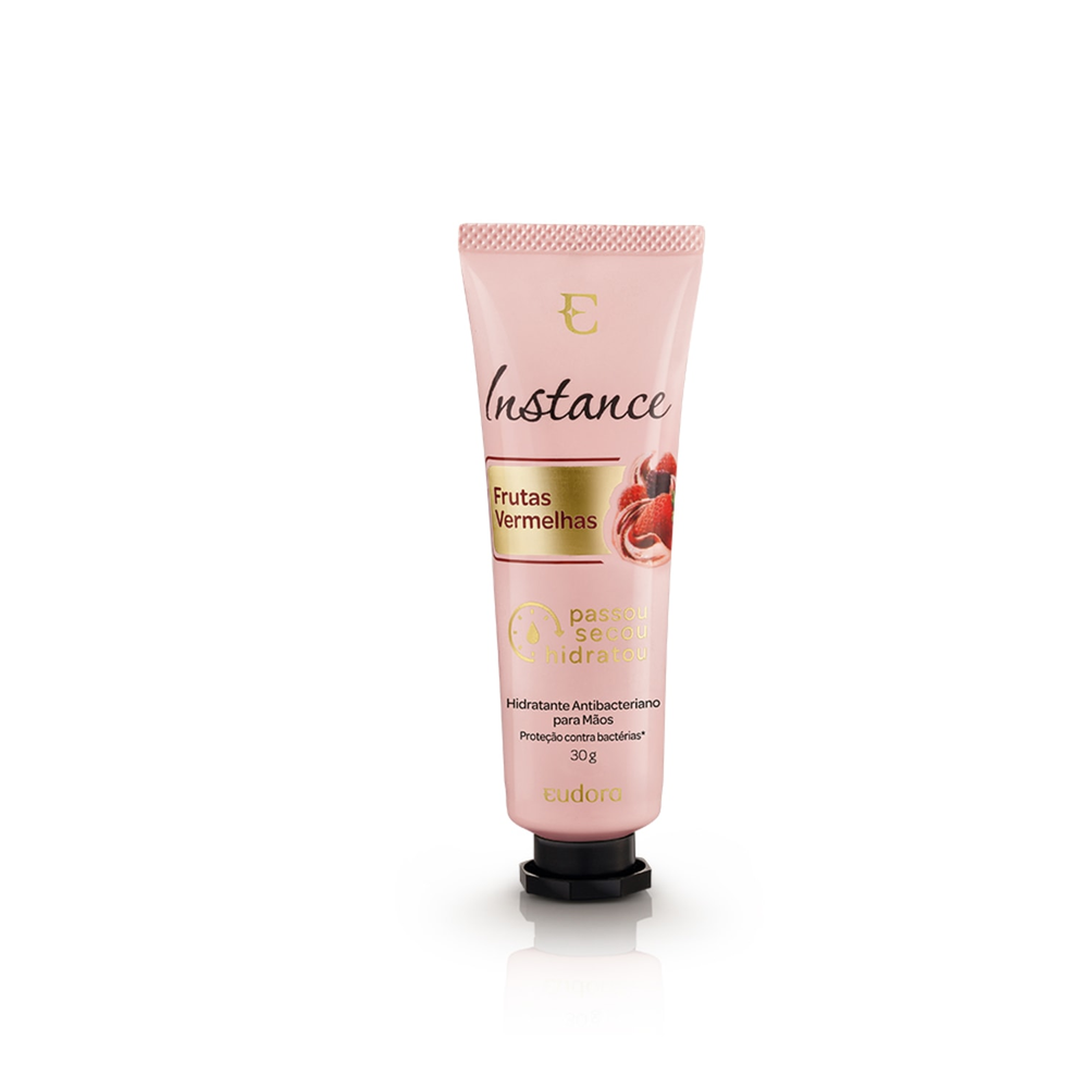 Creme Hidratante de Mãos Antibacteriano Instance Frutas Vermelhas 30g Creme Hidratante de Mãos Antibacteriano Instance Frutas Vermelhas 30g