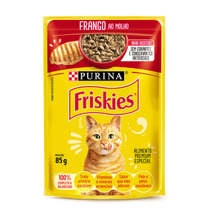 Ração Úmida Friskies Gatos Adultos Frango ao Molho - 85 g Ração Úmida Friskies Gatos Adultos Frango ao Molho - 85 g