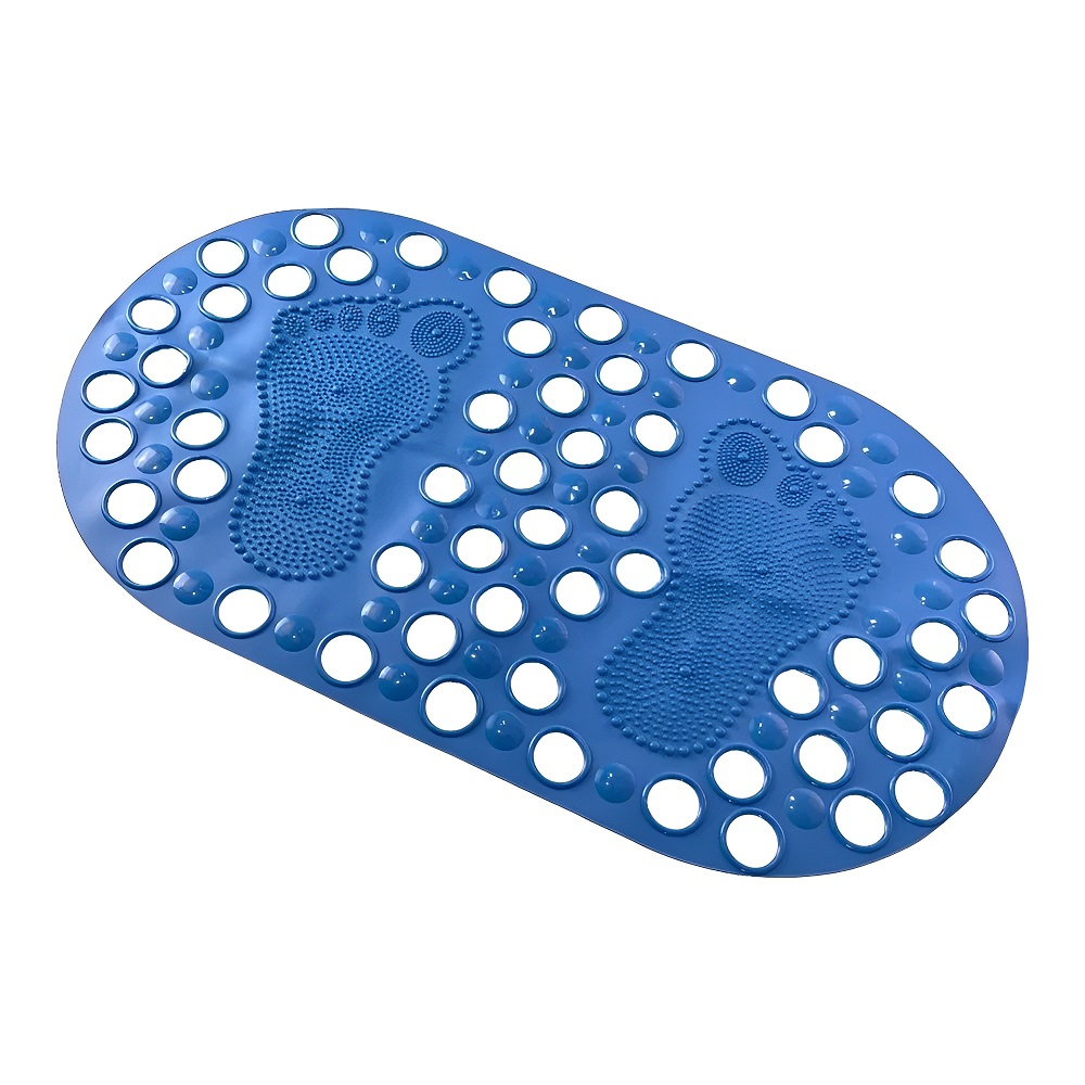 Tapete Antiderrapante para Box de Banheiro com Mini Ventosas - Pé - Azul Tapete Antiderrapante para Box de Banheiro com Mini Ventosas - Pé - Azul