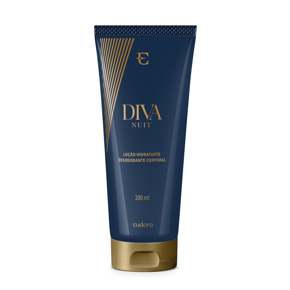 Loção Hidratante Desodorante Colônia Corporal Diva Nuit 200ml Loção Hidratante Desodorante Colônia Corporal Diva Nuit 200ml