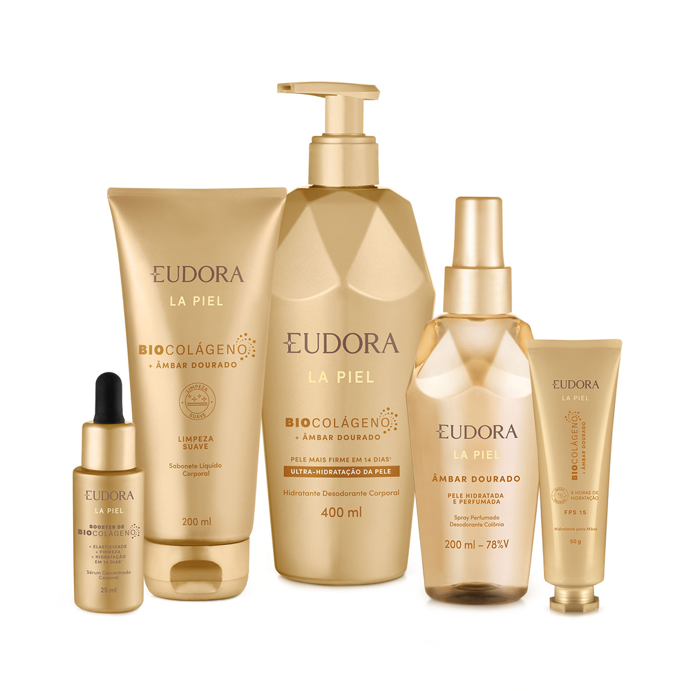Combo La Piel Âmbar Dourado (5 itens) Combo La Piel Âmbar Dourado (5 itens)