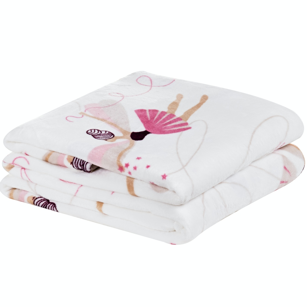 Manta Solteiro Infantil Bouti Kids Flannel 1 Peça - Bailarina Manta Solteiro Infantil Bouti Kids Flannel 1 Peça - Bailarina
