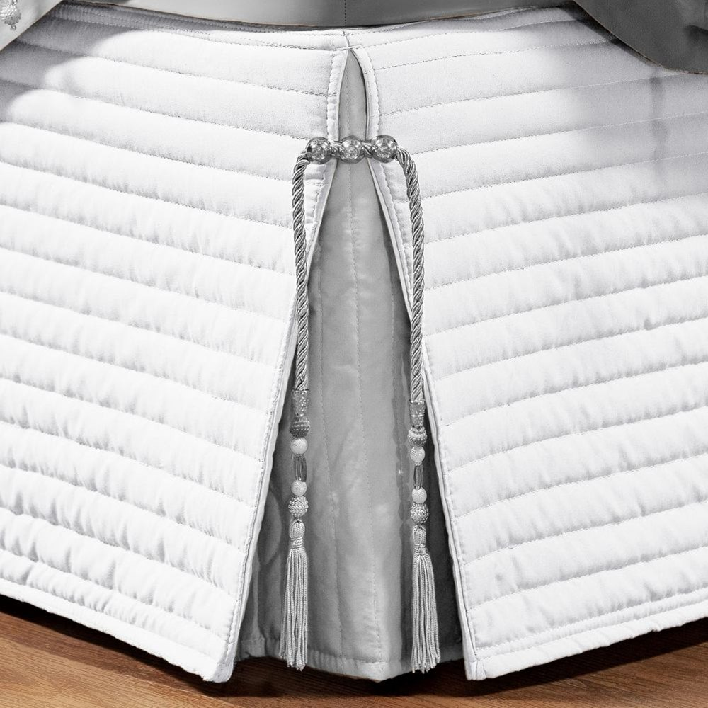 Saia Para Cama Box Casal Padrão Dual 1 Peça Matelada - Branco Saia Para Cama Box Casal Padrão Dual 1 Peça Matelada - Branco