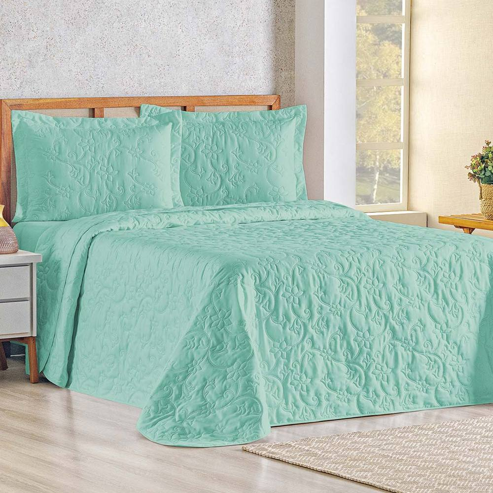 Cobre Leito Queen Bouti Mavie Floral Micropercal 180 Fios 3 Peças - Tiffany Cobre Leito Queen Bouti Mavie Floral Micropercal 180 Fios 3 Peças - Tiffany
