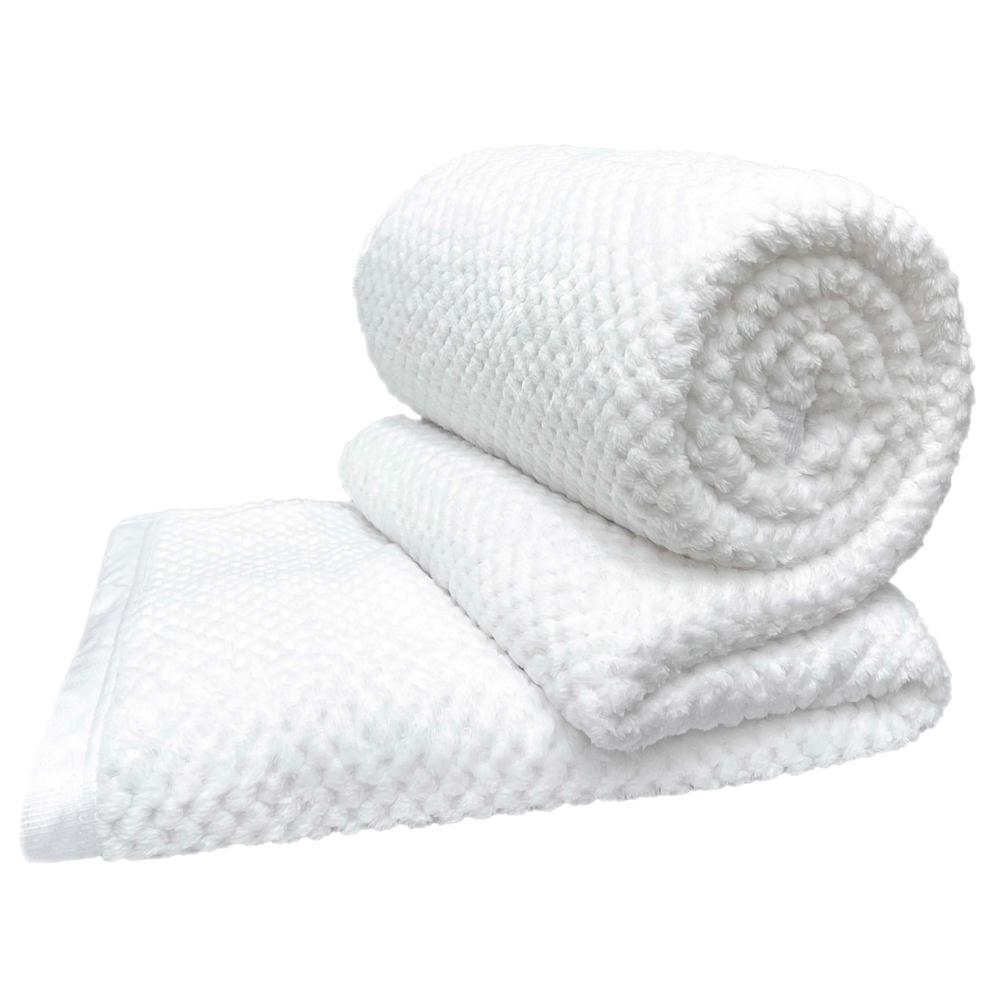 Cobertor Queen Popcorn Manta Flannel Extra Macia - Branco Cobertor Queen Popcorn Manta Flannel Extra Macia - Branco