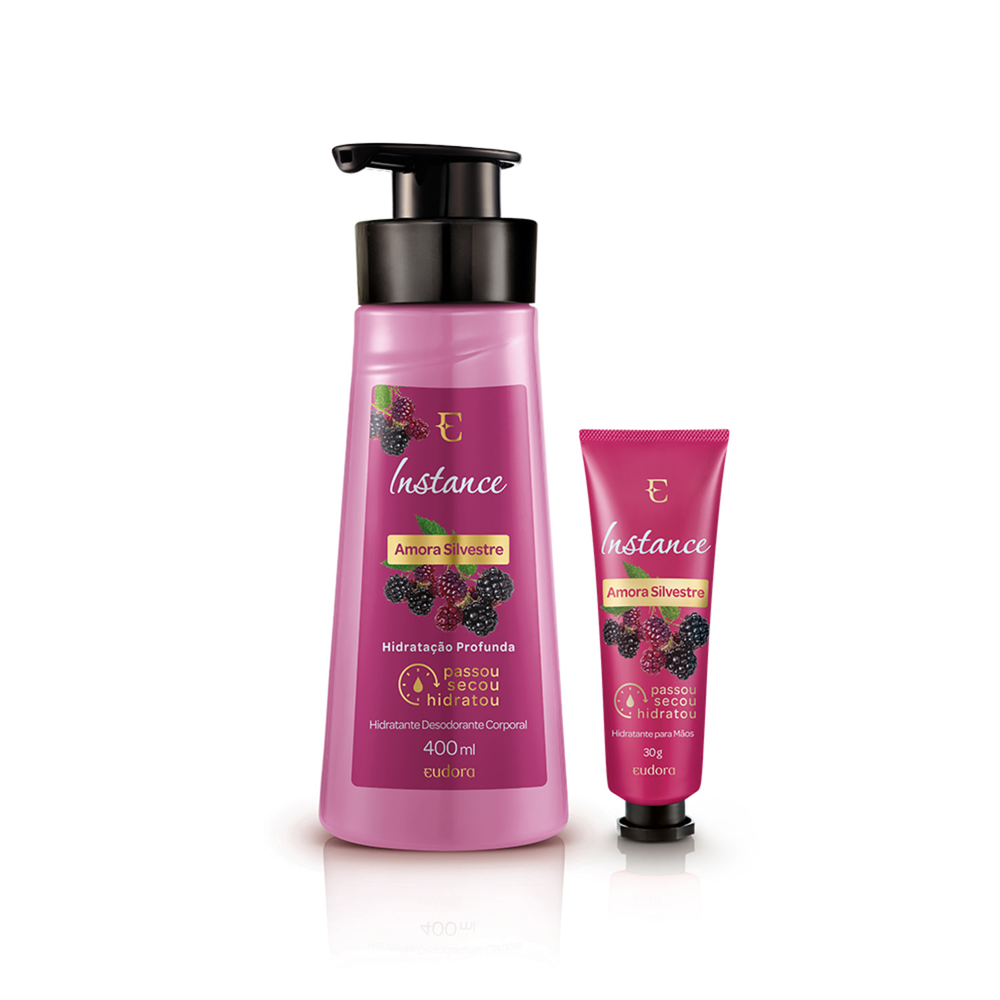 Combo Instance Amora Silvestre Loção Hidratante + Creme Hidratante Mãos Combo Instance Amora Silvestre Loção Hidratante + Creme Hidratante Mãos
