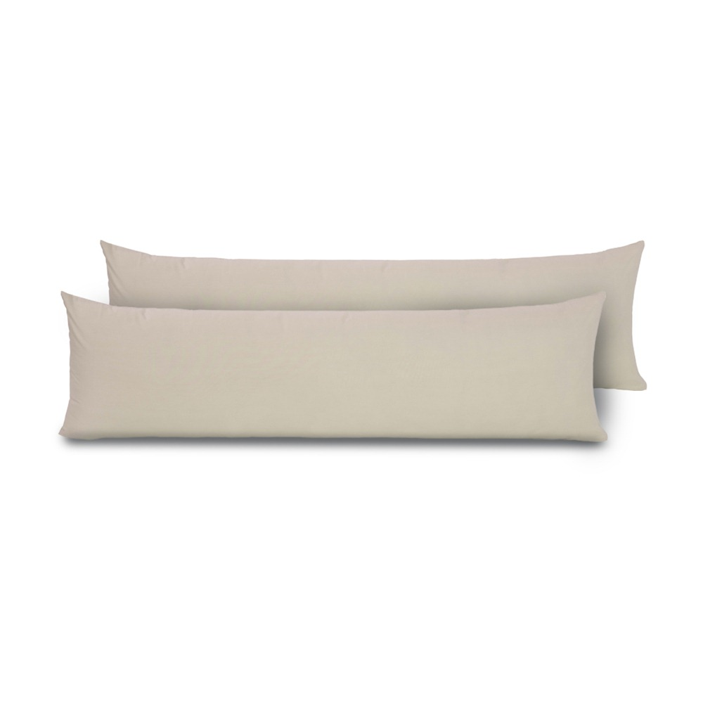 Kit 2 Fronhas para Travesseiro de Corpo Slim 1,50cm x 50cm - Bege Kit 2 Fronhas para Travesseiro de Corpo Slim 1,50cm x 50cm - Bege