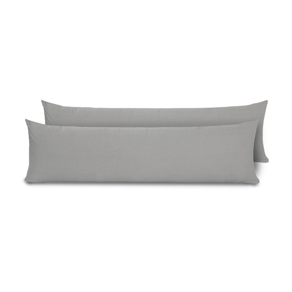 Kit 2 Fronhas para Travesseiro de Corpo Slim 1,50cm x 50cm - Cinza Kit 2 Fronhas para Travesseiro de Corpo Slim 1,50cm x 50cm - Cinza