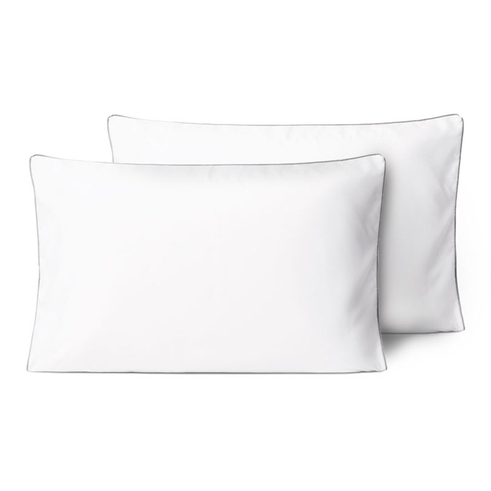 Kit 2 Fronhas Linea 50cm x 70cm Micropercal 200 Fios - Cinza Kit 2 Fronhas Linea 50cm x 70cm Micropercal 200 Fios - Cinza