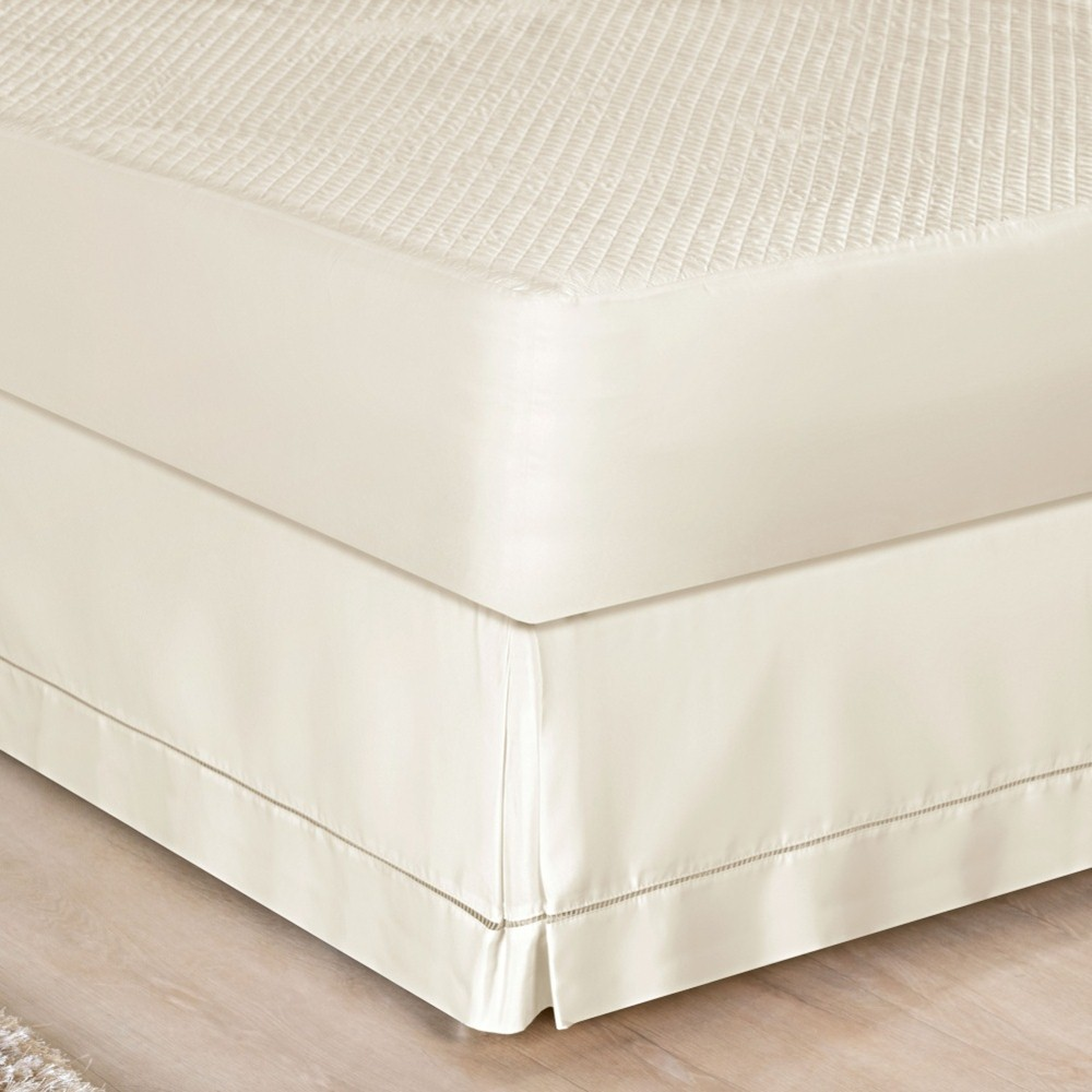 Saia Para Cama Box Queen Ponto Palito 1 Peça - Palha Saia Para Cama Box Queen Ponto Palito 1 Peça - Palha
