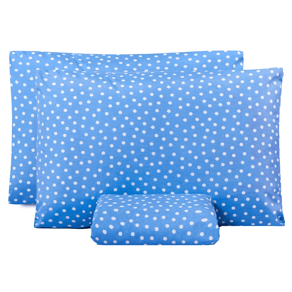 Jogo de Lençol Queen Classic Estampado 160 Fios 3 Peças - Poa Azul Jogo de Lençol Queen Classic Estampado 160 Fios 3 Peças - Poa Azul