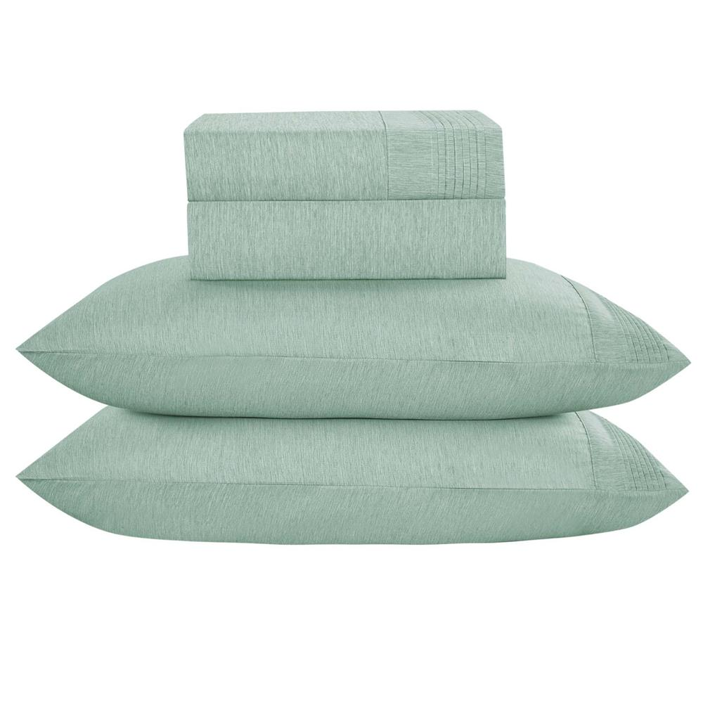 Jogo de Lençol Casal Padrão Mesclado Micropercal 300 Fios Toque de Algodão 4 Peças - Menta Jogo de Lençol Casal Padrão Mesclado Micropercal 300 Fios Toque de Algodão 4 Peças - Menta