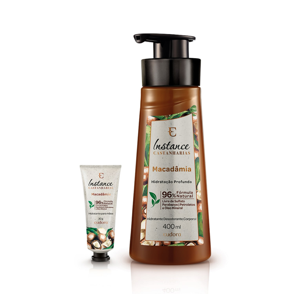 Kit Castanharias Macadamia Hidratante Corporal + Creme Mãos Kit Castanharias Macadamia Hidratante Corporal + Creme Mãos