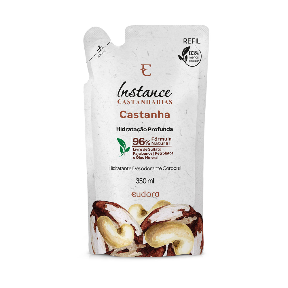 Refil Loção Hidratante Desodorante Corporal Instance Castanha 350ml Refil Loção Hidratante Desodorante Corporal Instance Castanha 350ml