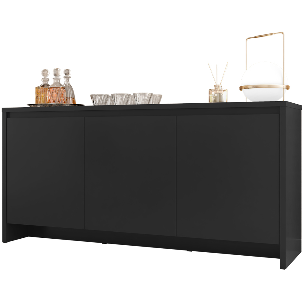 Balcao Buffet 50523 3 Portas 160cm Preto DCASA Balcao Buffet 50523 3 Portas 160cm Preto DCASA