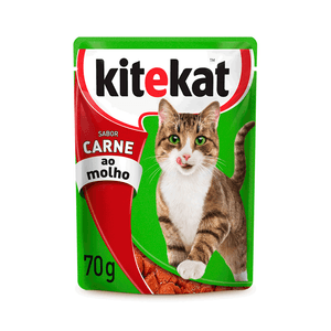 Ração Úmida KiteKat Sachê para Gatos Adultos Carne ao Molho - 70 g Ração Úmida KiteKat Sachê para Gatos Adultos Carne ao Molho - 70 g